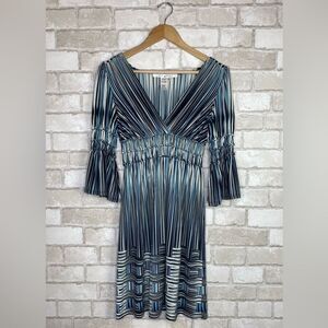 Max Studio Bell Sleeve Ruched Tiered Sundress Size S
